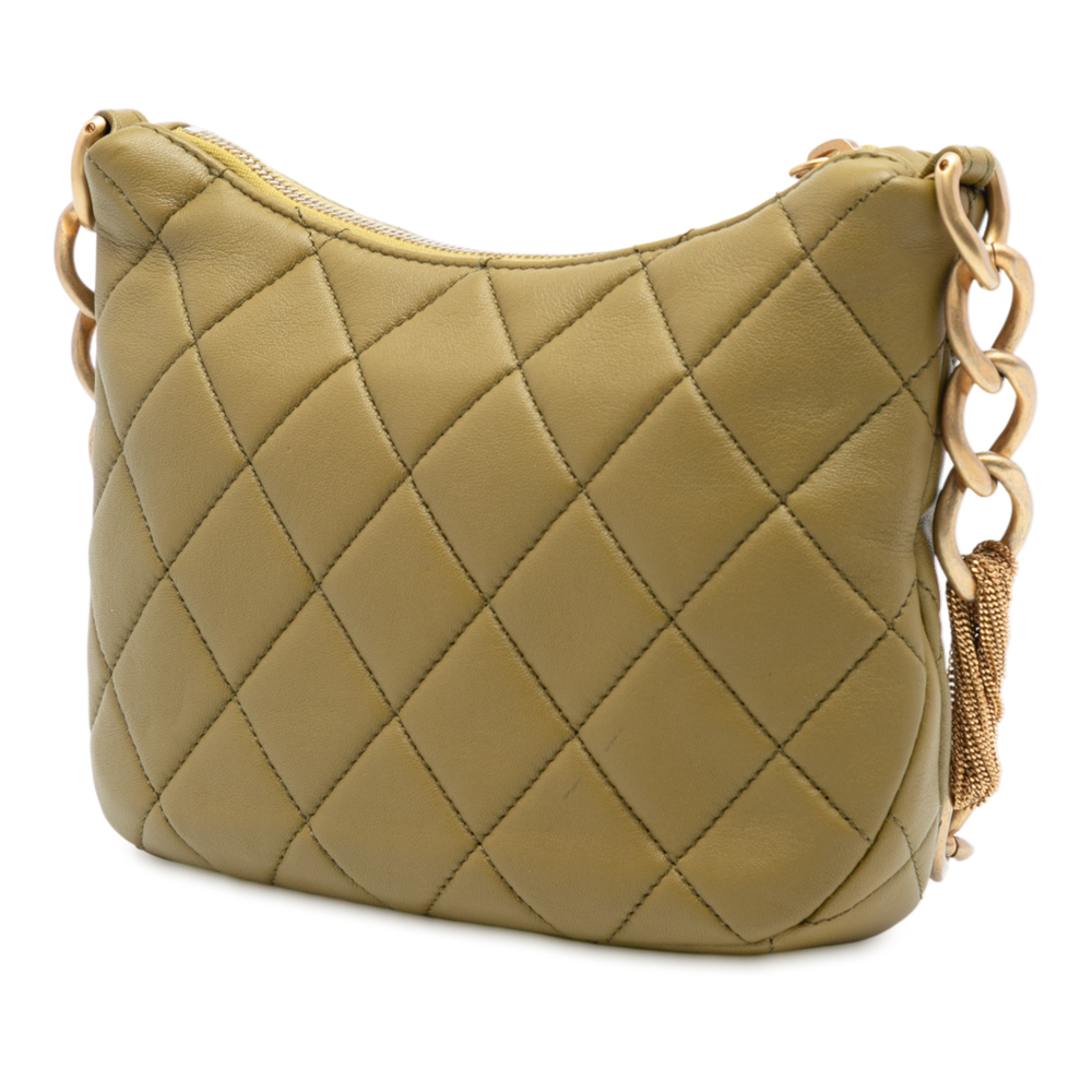 Pre-Loved Chanel Paris Dakar Quilted Lambskin Mixed Chain Hobo - Picture 2 of 7
